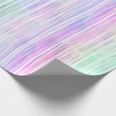 Pinselstriche mit blassem Regenbogen: Geschenkpapier (Ecke)