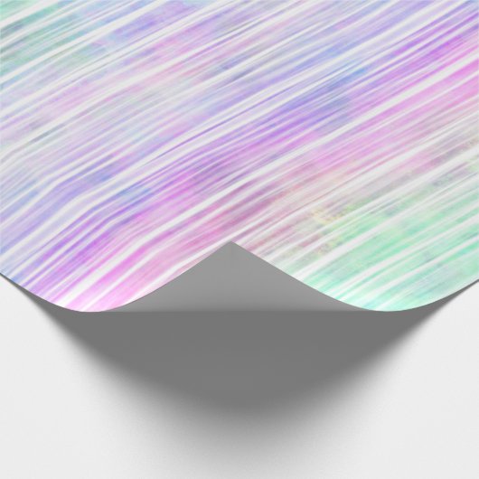 Pinselstriche mit blassem Regenbogen: Geschenkpapier (Ecke)