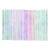 Pinselstriche mit blassem Regenbogen: Kissenbezug (Rückseite-Links)