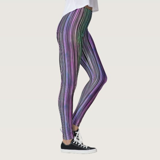 Pinselstriche mit dunklem Regenbogen: Leggings (Rechts)