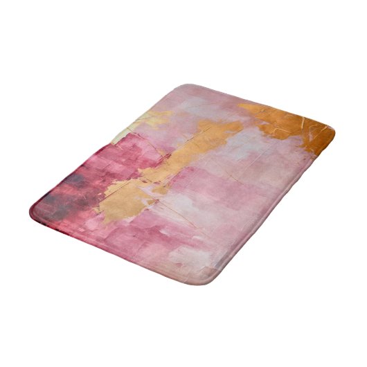 Pinselstriche mit künstlerischen Pinselstrichen Go Badematte (Schrägansicht)