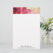 Pinselstriche mit künstlerischen Pinselstrichen Go Briefpapier (Stehend Vorderseite)