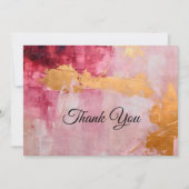 Pinselstriche mit künstlerischen Pinselstrichen Go Dankeskarte (Vorderseite)