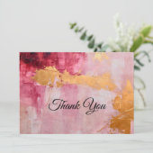 Pinselstriche mit künstlerischen Pinselstrichen Go Dankeskarte (Stehend Vorderseite)