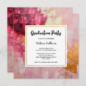 Pinselstriche mit künstlerischen Pinselstrichen Go Einladung (Vorne/Hinten)