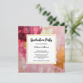 Pinselstriche mit künstlerischen Pinselstrichen Go Einladung (Stehend Vorderseite)