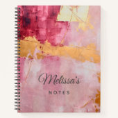 Pinselstriche mit künstlerischen Pinselstrichen Go Notizblock (Vorderseite)