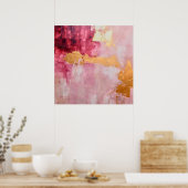 Pinselstriche mit künstlerischen Pinselstrichen Go Poster (Küche)