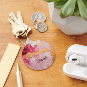 Pinselstriche mit künstlerischen Pinselstrichen Go Schlüsselanhänger