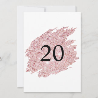 Pinselstriche mit Minimalistischem Glitzer in Rosa Einladung