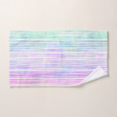 Pinselstriche mit Regenbogen, weiß: Badhandtuch Set (Handtuch)