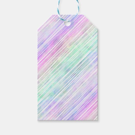 Pinselstriche mit Regenbogenneigung : Geschenkanhänger (Vorderseite)