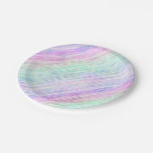 Pinselstriche mit Regenbogenneigung : Pappteller (Schrägansicht)