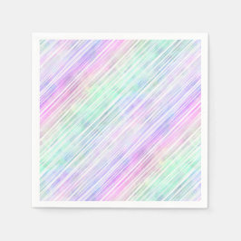 Pinselstriche mit Regenbogenneigung : Serviette