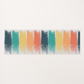 Pinselstriche mit Retro-Farben Yogamatte (Rückseite (Horizontal))