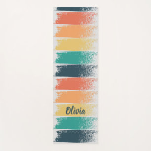 Pinselstriche mit Retro-Farben Yogamatte