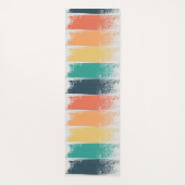 Pinselstriche mit Retro-Farben Yogamatte (Rückseite)