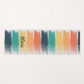 Pinselstriche mit Retro-Farben Yogamatte (Vorderseite (Horizontal))