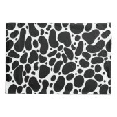 Pinselstriche mit schwarzer und weißer Linie Kissenbezug (Rückseite)