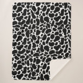 Pinselstriche mit schwarzer und weißer Linie Sherpadecke (Vorderseite)