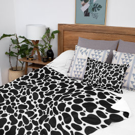 Pinselstriche mit schwarzer und weißer Linie Sherpadecke