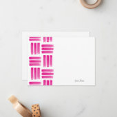 Pinselstriche Muster Mitteilungskarte (Vorderseite/Rückseite Beispiel)