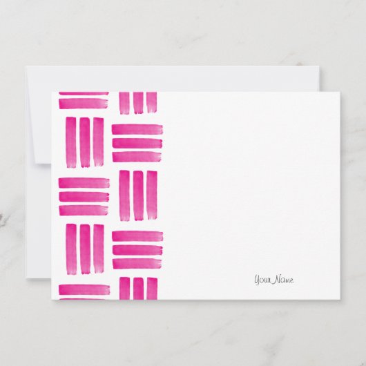 Pinselstriche Muster Mitteilungskarte (Vorderseite)