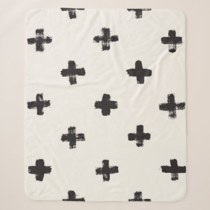 Pinselstriche Nahtloses Vintage-Muster Sherpadecke
