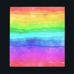 Pinselstriche Notizblock<br><div class="desc">Dieses Design zeigt ein kinderartiges Bild eines Regenbogens in verschiedenen hellen Farben. Es wird selbst das nächstgelegene Gesicht lächeln!</div>