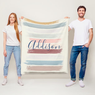 Pinselstriche personalisiert fleecedecke