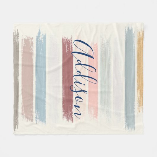Pinselstriche personalisiert fleecedecke (Vorderseite (Horizontal))