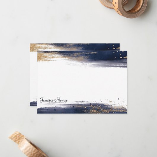 Pinselstriche personalisiert mitteilungskarte (Vorderseite/Rückseite Beispiel)