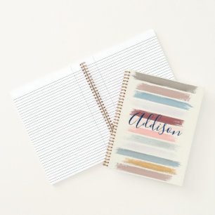 Pinselstriche personalisiert notizblock