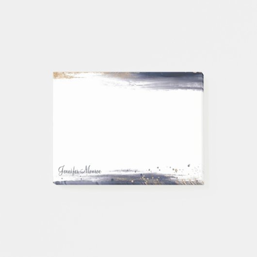 Pinselstriche personalisiert post-it klebezettel (Vorderseite)