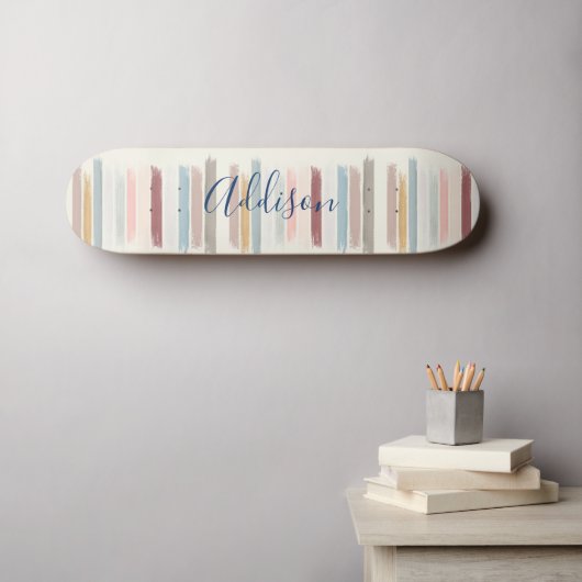 Pinselstriche personalisiert skateboard (Wandkunst (Horz))