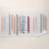 Pinselstriche personalisiert strandtuch (Vorderseite)