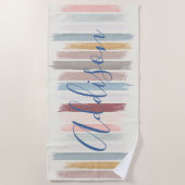 Pinselstriche personalisiert strandtuch (Vorderseite)