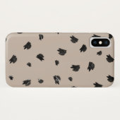 Pinselstriche polka Punkte auf Beige Case-Mate iPhone Hülle (Rückseite (Horizontal))