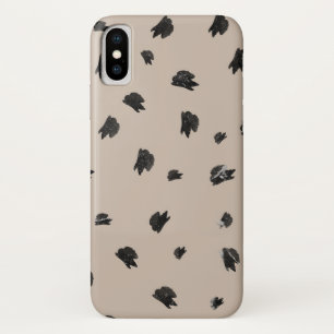 Pinselstriche polka Punkte auf Beige Case-Mate iPhone Hülle