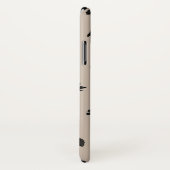 Pinselstriche polka Punkte auf Beige Case-Mate iPhone Hülle (Hinten/Rechts)