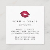 Pinselstriche Quadratische Visitenkarte (Rückseite)