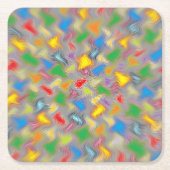 Pinselstriche Rechteckiger Pappuntersetzer (Vorderseite)