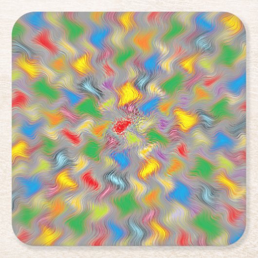 Pinselstriche Rechteckiger Pappuntersetzer (Vorderseite)