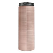 Pinselstriche Rose Gold Metallic Thermosbecher (Rückseite)