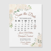 Pinselstriche Rose Save the Date Kalendermagazin Magnetkarte (Vorderseite)