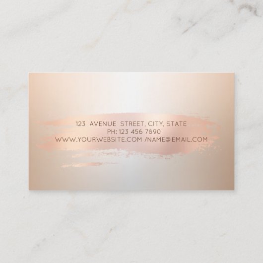 Pinselstriche Schlagzeug Handwerkzeug Blumenmische Visitenkarte (Rückseite)