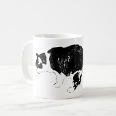 Pinselstriche, stiller Schluck Kaffeetasse (Vorderseite Links)