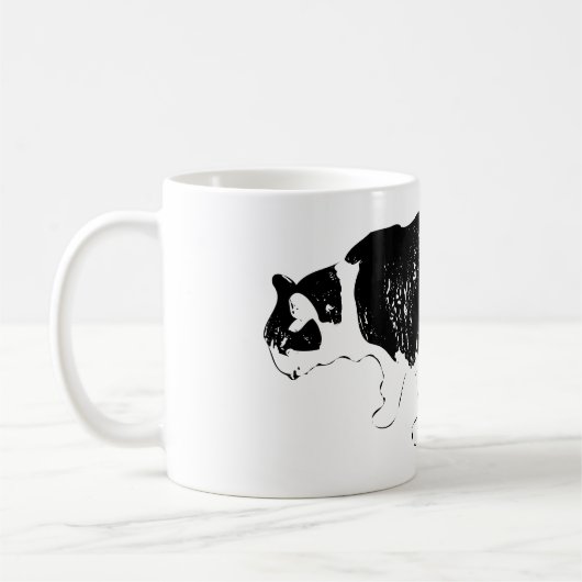 Pinselstriche, stiller Schluck Kaffeetasse (Links)