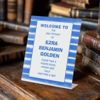 Pinselstriche Streifen Blue Bar Bat Mitzvah CUSTOM