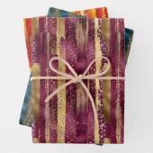 Pinselstriche und Konfetti Geschenkpapier Set (Beispiel)